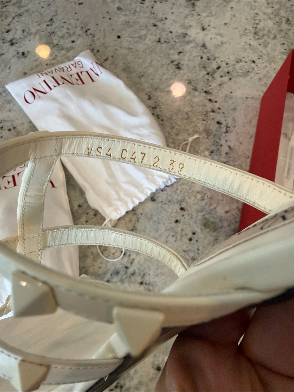 Valentino Garavani White Rockstud Multi-Strap Slide Sandals - Picture 8 of 10